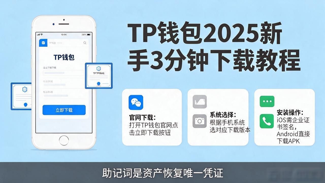 tp钱包官方下载教程2025：新手3分钟搞定