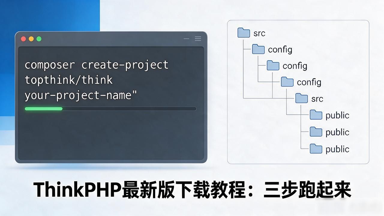 ThinkPHP最新版下载教程：三步跑起来