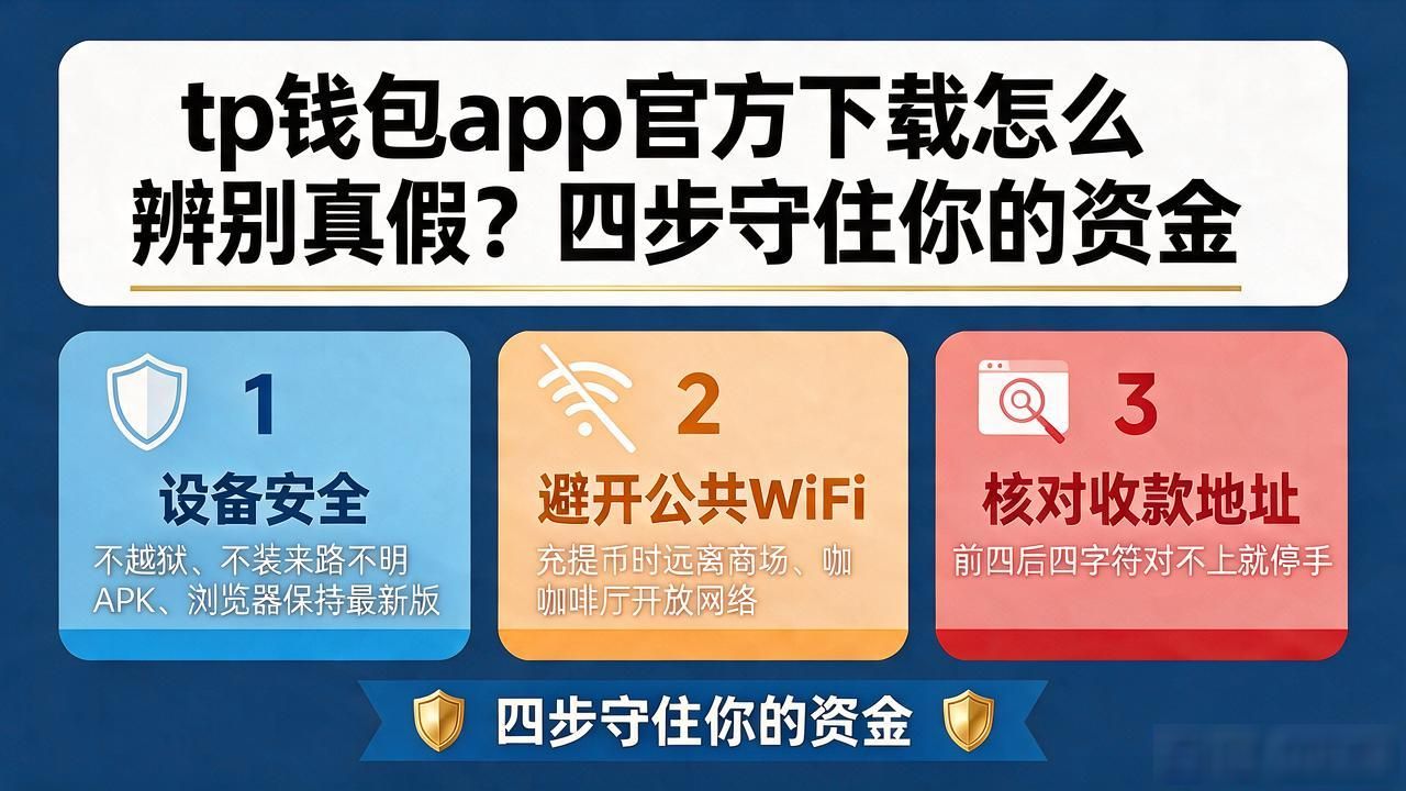 tp钱包app官方下载怎么辨别真假？四步守住你的资金