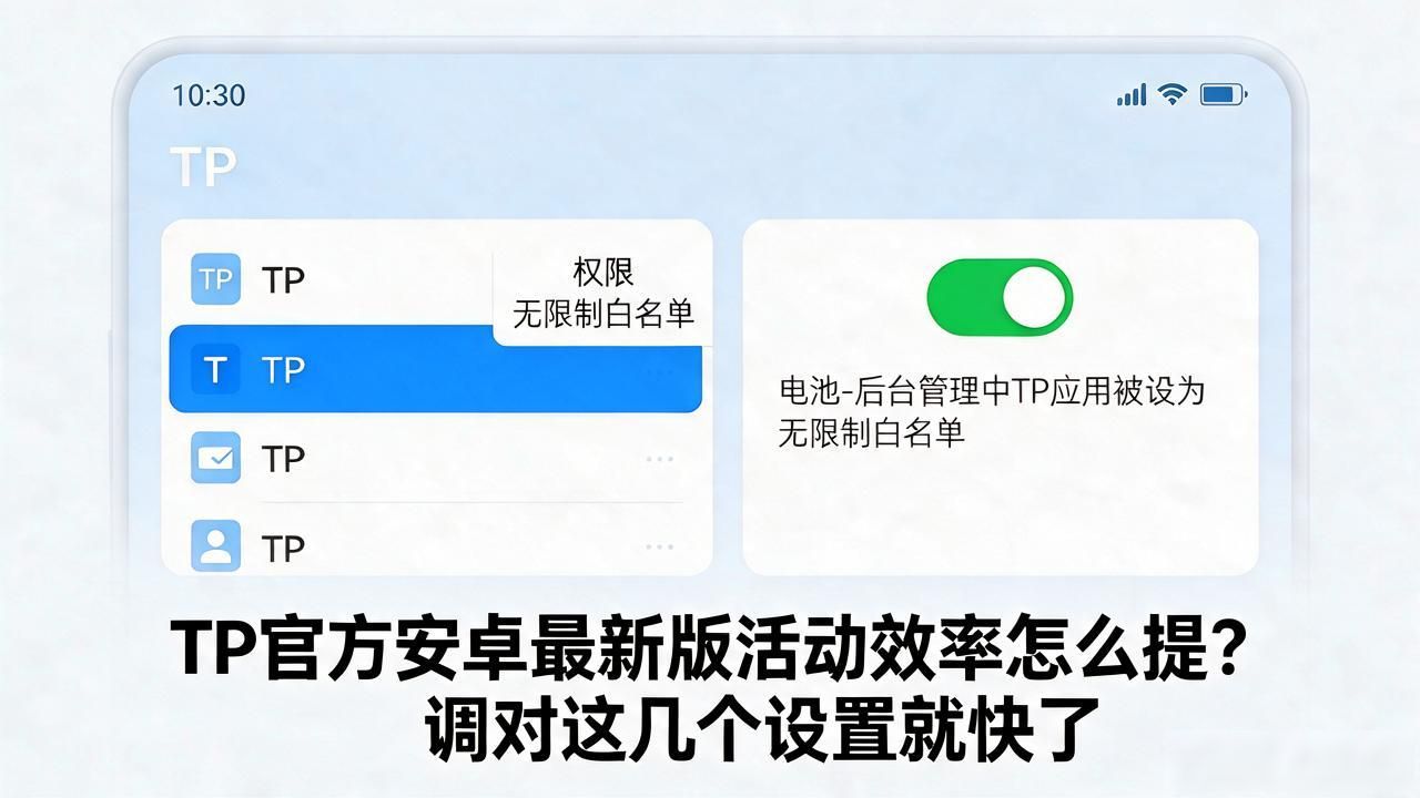 TP官方安卓最新版活动效率怎么提？调对这几个设置就快了